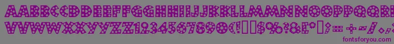 Neulandstar Font – Purple Fonts on Gray Background