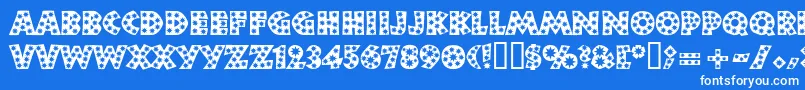 Neulandstar Font – White Fonts on Blue Background