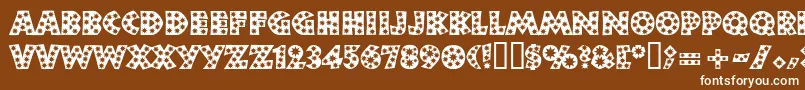 Neulandstar Font – White Fonts on Brown Background