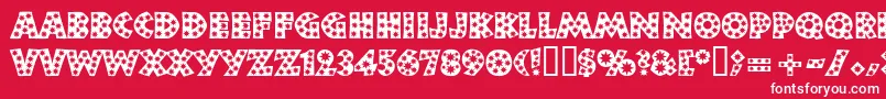Neulandstar Font – White Fonts on Red Background