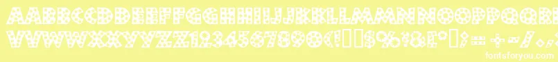 フォントNeulandstar – 黄色い背景に白い文字