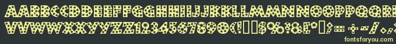 Neulandstar Font – Yellow Fonts on Black Background