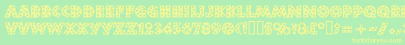 Neulandstar Font – Yellow Fonts on Green Background