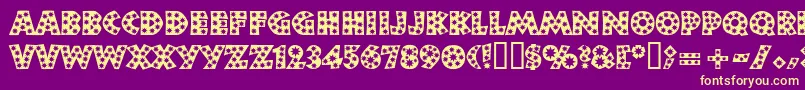 Neulandstar Font – Yellow Fonts on Purple Background
