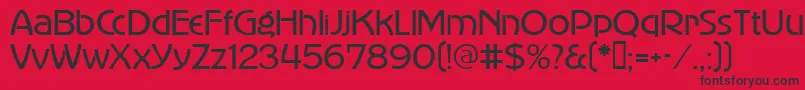 Advertiser Font – Black Fonts on Red Background