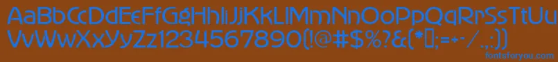 Advertiser Font – Blue Fonts on Brown Background