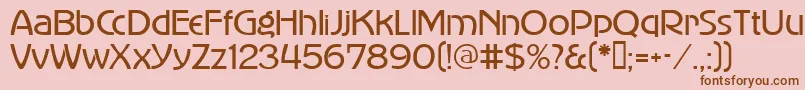 Advertiser Font – Brown Fonts on Pink Background