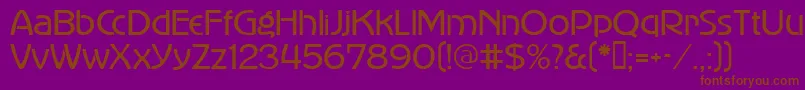 Advertiser Font – Brown Fonts on Purple Background