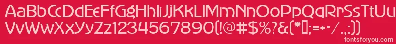 Advertiser-fontti – vaaleanpunaiset fontit punaisella taustalla