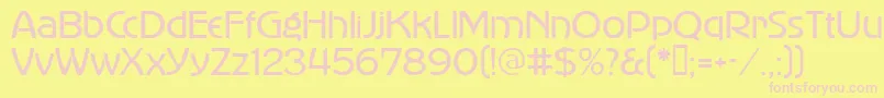 Advertiser Font – Pink Fonts on Yellow Background