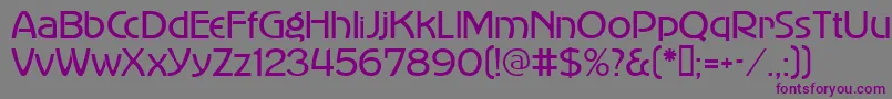 Advertiser-fontti – violetit fontit harmaalla taustalla