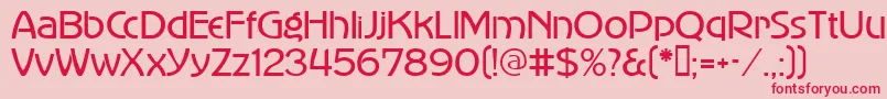 Advertiser Font – Red Fonts on Pink Background