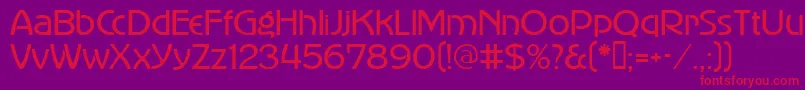 Advertiser Font – Red Fonts on Purple Background