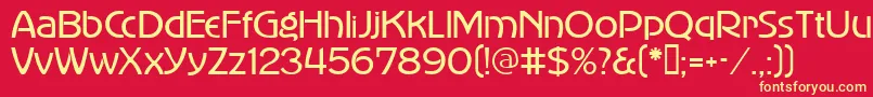 Advertiser Font – Yellow Fonts on Red Background