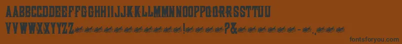 Weitere Informationen zur Snacks-Schriftart Snacks-Schriftart – Schwarze Schriften auf braunem Hintergrund
