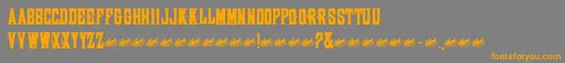 Snacks Font – Orange Fonts on Gray Background