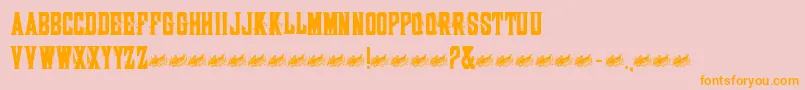 Snacks Font – Orange Fonts on Pink Background