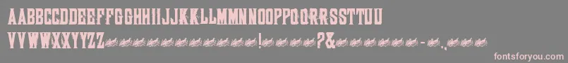 Snacks Font – Pink Fonts on Gray Background