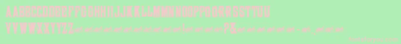 Snacks Font – Pink Fonts on Green Background