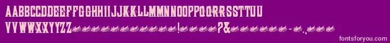 Snacks Font – Pink Fonts on Purple Background