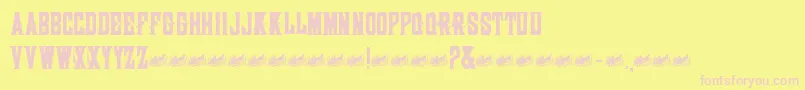 Snacks Font – Pink Fonts on Yellow Background