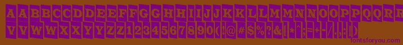 ATrianglercmdn Font – Purple Fonts on Brown Background