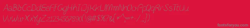 Więcej informacji o czcionce PostitPenscript Czcionka PostitPenscript – szare czcionki na czerwonym tle