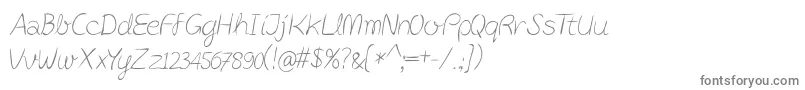 Czcionka PostitPenscript – szare czcionki