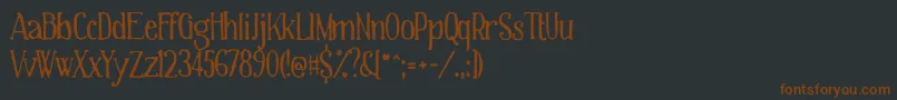 Theworldisyours Font – Brown Fonts on Black Background