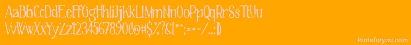 Theworldisyours Font – Pink Fonts on Orange Background