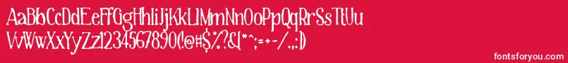 Theworldisyours Font – White Fonts on Red Background