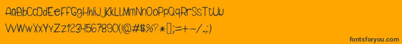 Шрифт Darb – чёрные шрифты на оранжевом фоне