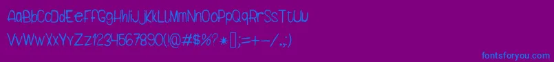 Шрифт Darb – синие шрифты на фиолетовом фоне