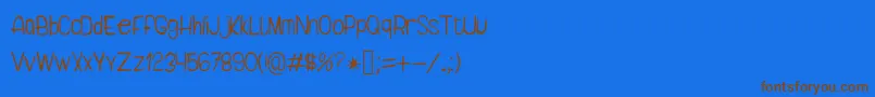 Шрифт Darb – коричневые шрифты на синем фоне