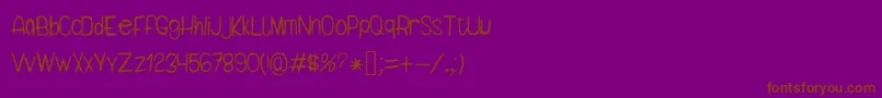 Darb-fontti – ruskeat fontit violetilla taustalla