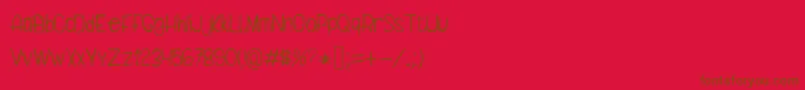 フォントDarb – 赤い背景に茶色の文字