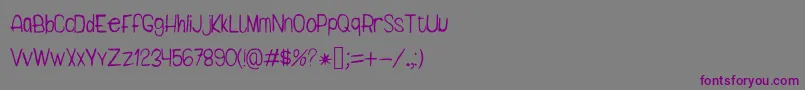 Шрифт Darb – фиолетовые шрифты на сером фоне
