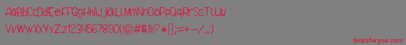 Darb-Schriftart – Rote Schriften auf grauem Hintergrund