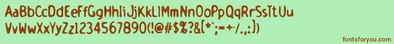 HolsteinBold Font – Brown Fonts on Green Background