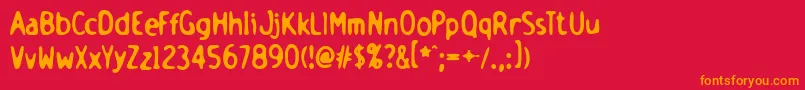 HolsteinBold Font – Orange Fonts on Red Background