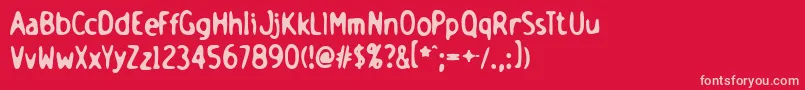 HolsteinBold Font – Pink Fonts on Red Background