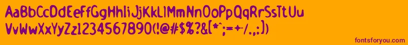 HolsteinBold Font – Purple Fonts on Orange Background