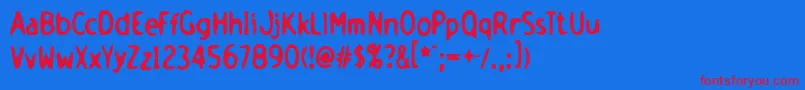 HolsteinBold Font – Red Fonts on Blue Background