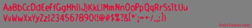 HolsteinBold Font – Red Fonts on Gray Background