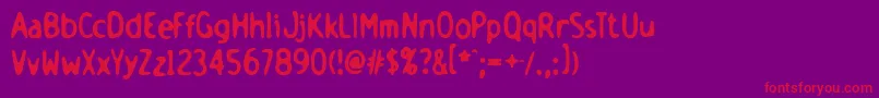 HolsteinBold Font – Red Fonts on Purple Background
