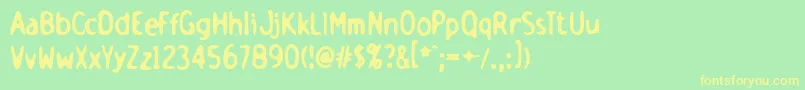 HolsteinBold Font – Yellow Fonts on Green Background