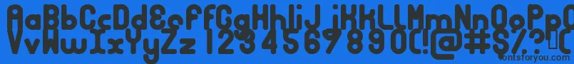 Шрифт Bubbcb – чёрные шрифты на синем фоне
