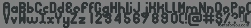 Bubbcb-Schriftart – Schwarze Schriften auf grauem Hintergrund