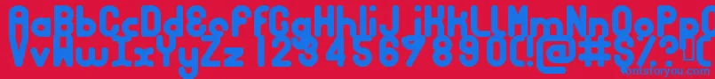 Bubbcb Font – Blue Fonts on Red Background
