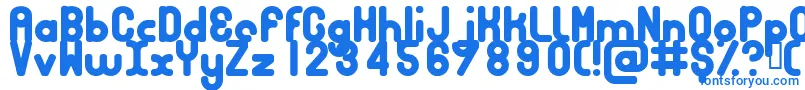 Шрифт Bubbcb – синие шрифты